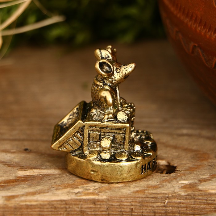 Фигурка мышка "На богатство", 3,5 х 2 см