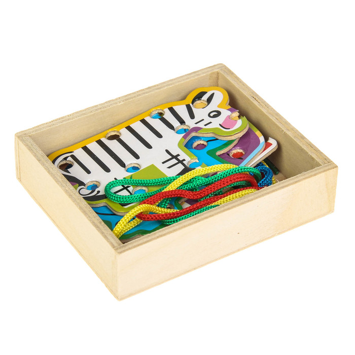 Шнуровка в коробке "Дикие животные"