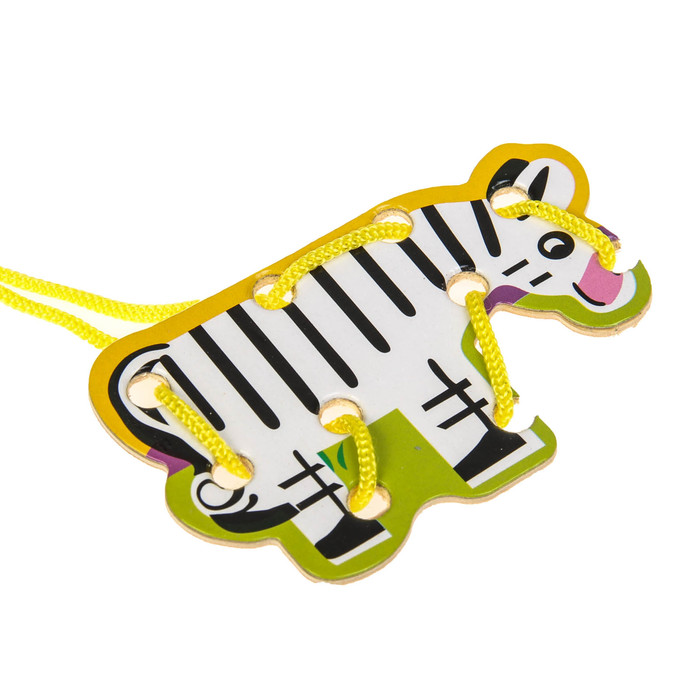 Шнуровка в коробке "Дикие животные"