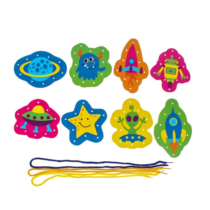 Шнуровка в коробке "Инопланетная жизнь", 8 шт