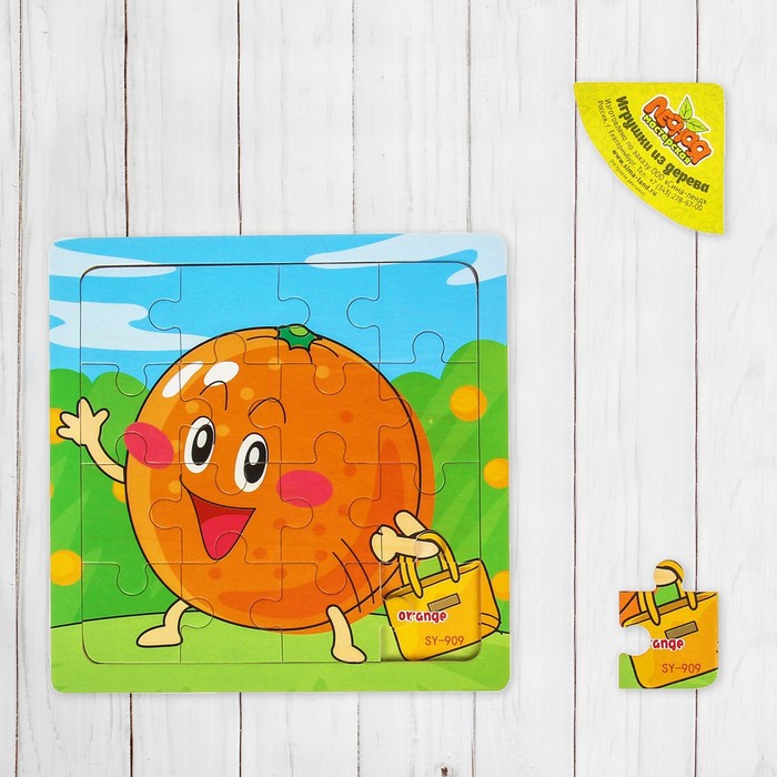 Пазл "Учим фрукты. Апельсин"