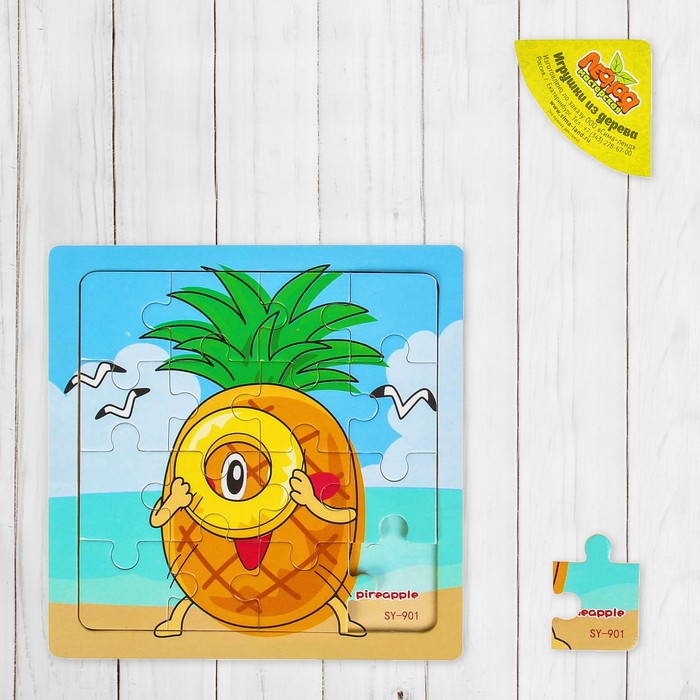 Пазл "Учим фрукты. Ананас"