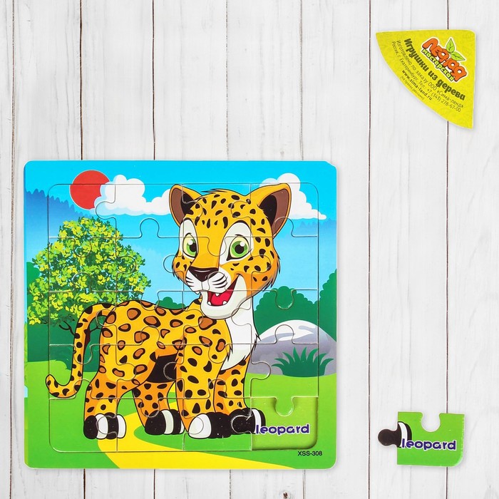 Пазл "Учим животных. Леопард"