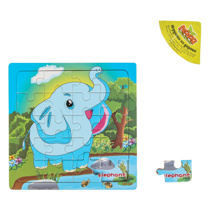 Пазл "Учим животных. Слоник"