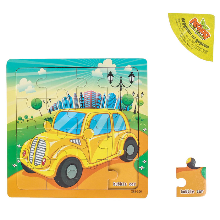 Пазл "Учим транспорт. Мини машина"