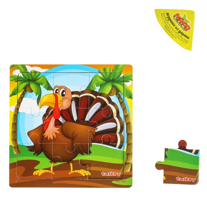 Пазл "Учим птиц. Индейка"