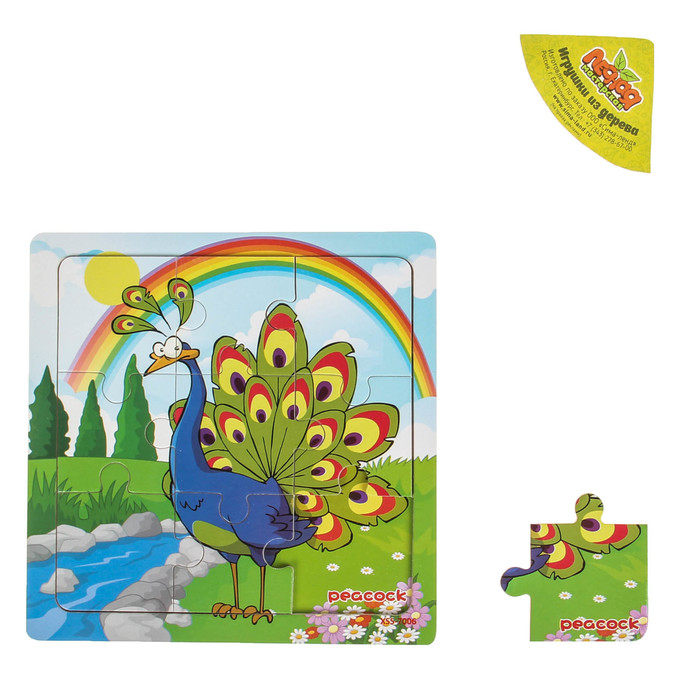 Пазл "Учим птиц. Павлин"