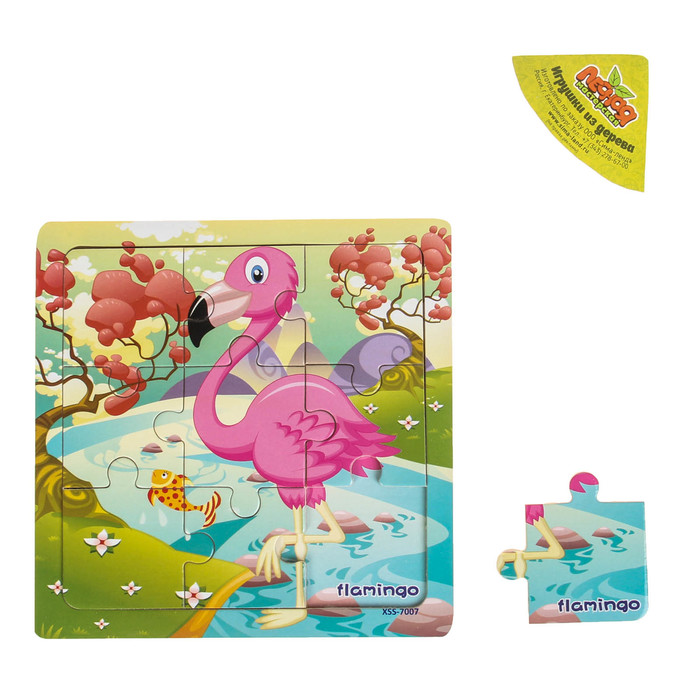 Пазл "Учим птиц. Фламинго"
