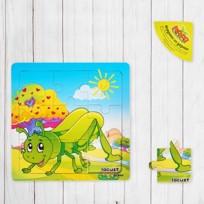 Пазл "Учим насекомых. Саранча"