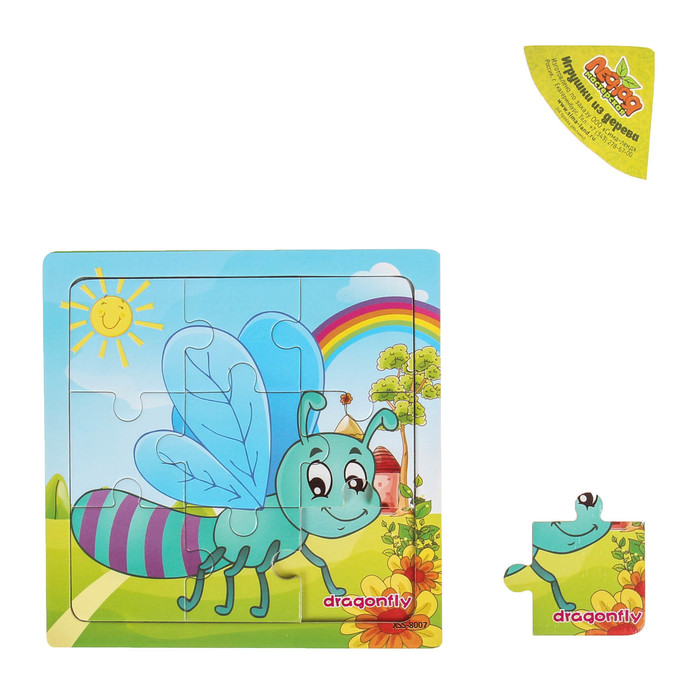 Пазл "Учим насекомых. Стрекоза"