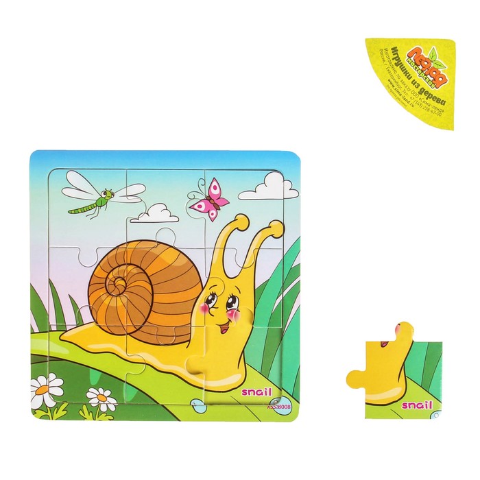 Пазл "Учим насекомых. Улитка"