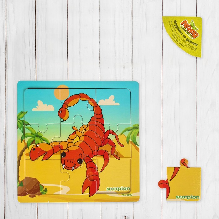 Пазл "Учим животных. Скорпион"