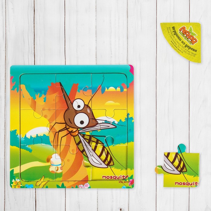 Пазл "Учим насекомых. Комар"