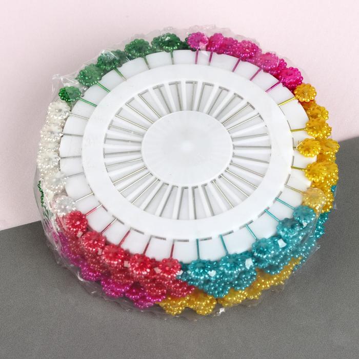 Булавочница круглая, d=11,5см, 30игл, 56мм, цвет МИКС