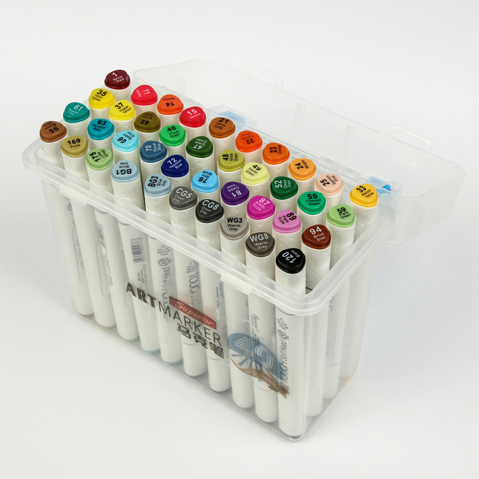 Набор маркеров профессиональных двусторонних 40 штук/40 цветов