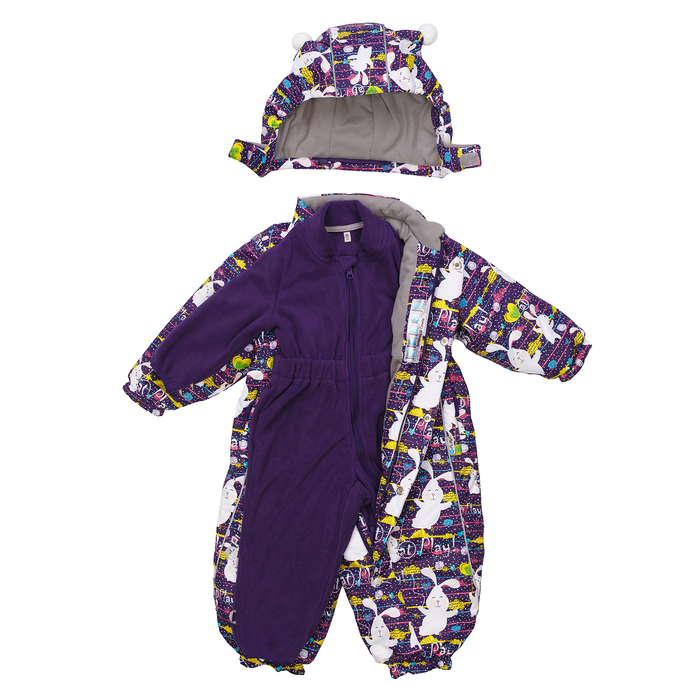 Комбинезон для девочки, рост 98 см, цвет фиолетовый