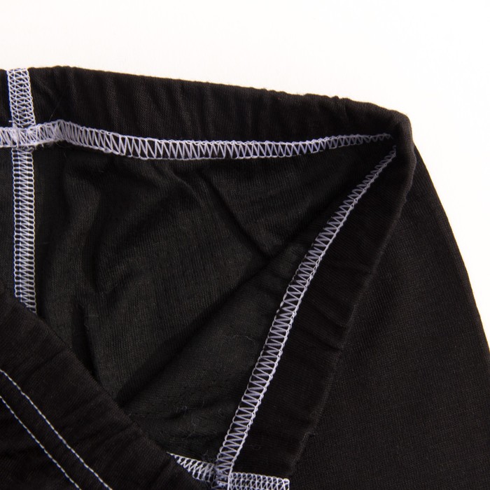 Кальсоны детские, рост 122 см, цвет чёрный/белый