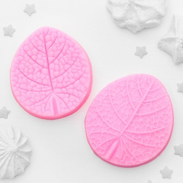 Молд, 2 части, 6,8х6х2,2 см "Лист яблони"