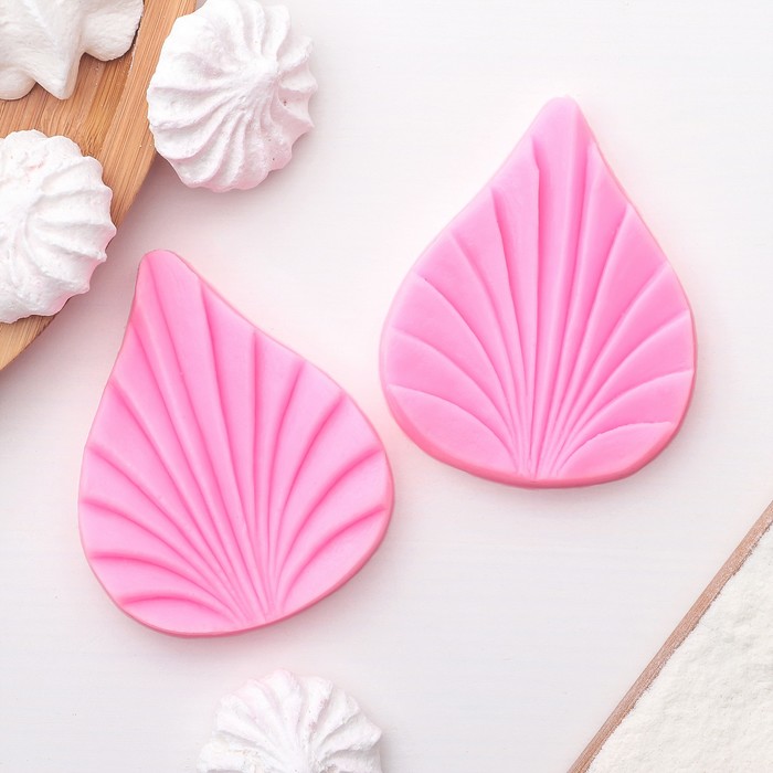 Молд, 2 части, 8,2х6,1х2 см "Лист. Веер"