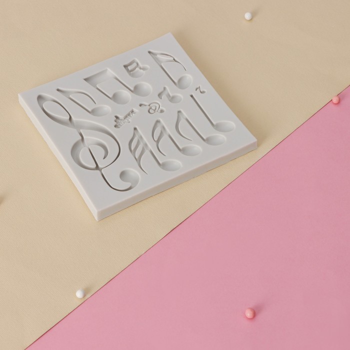 Молд 11,5х11х1 см "Ноты"