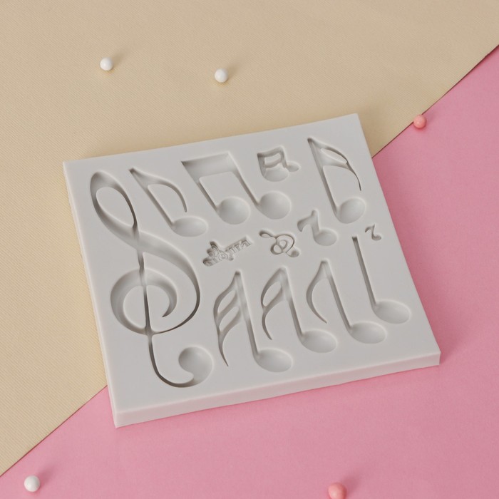 Молд 11,5х11х1 см "Ноты"