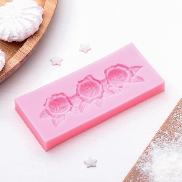 Молд 10,2х4,4х1 см "Три розы"