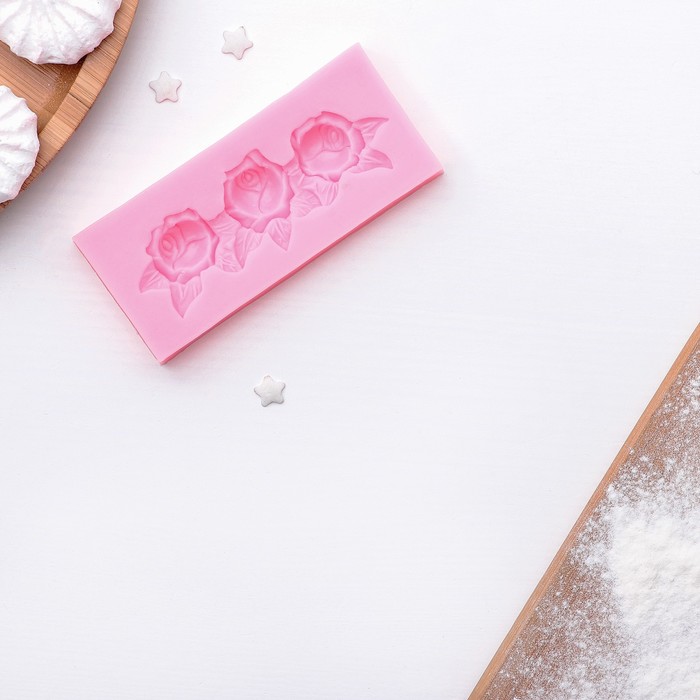 Молд 10,2х4,4х1 см "Три розы"