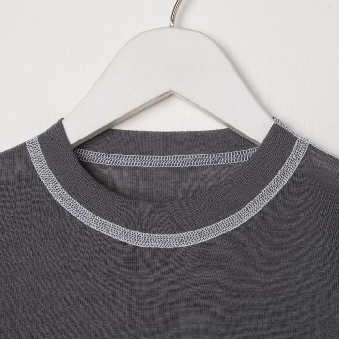 Фуфайка детская, рост 122 см, цвет серый/белый