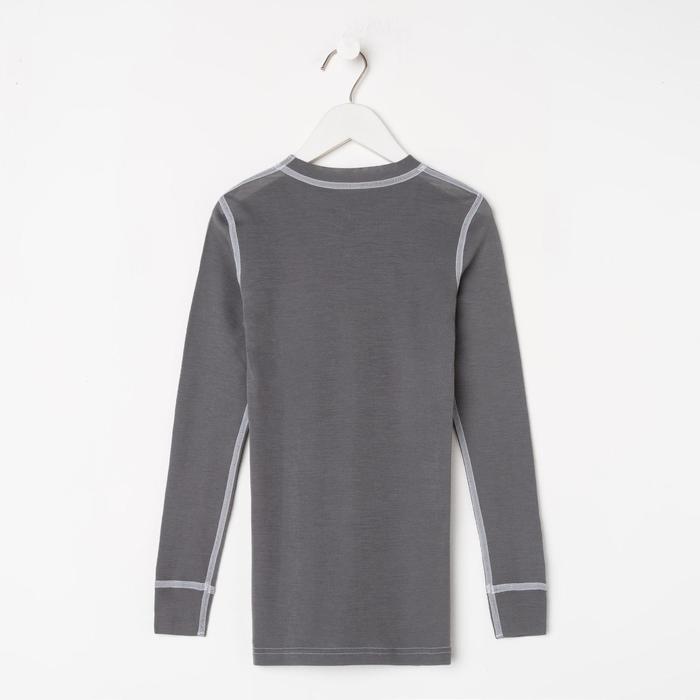 Фуфайка детская, рост 122 см, цвет серый/белый