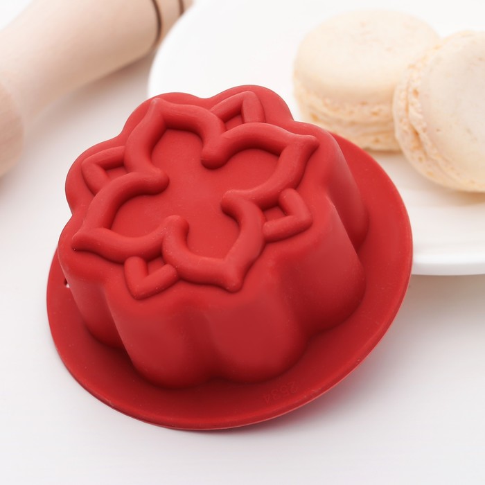 Форма для выпечки 9х3,5 см "Цветочная", цвета МИКС