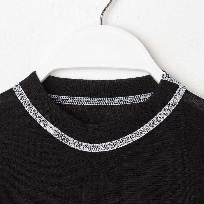 Фуфайка детская, рост 140 см, цвет чёрный/белый