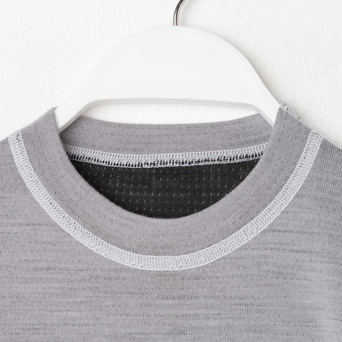 Фуфайка детская, рост 98 см, цвет серый/белый