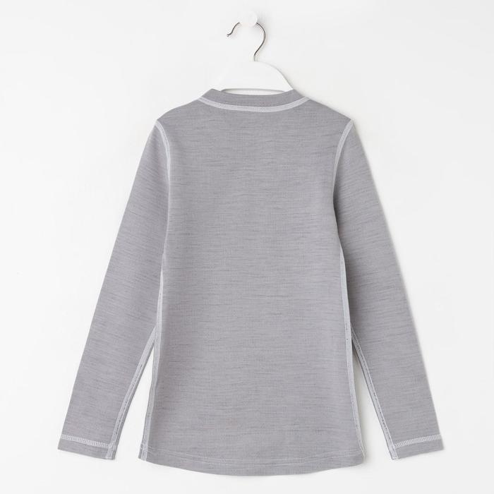 Фуфайка детская, рост 98 см, цвет серый/белый