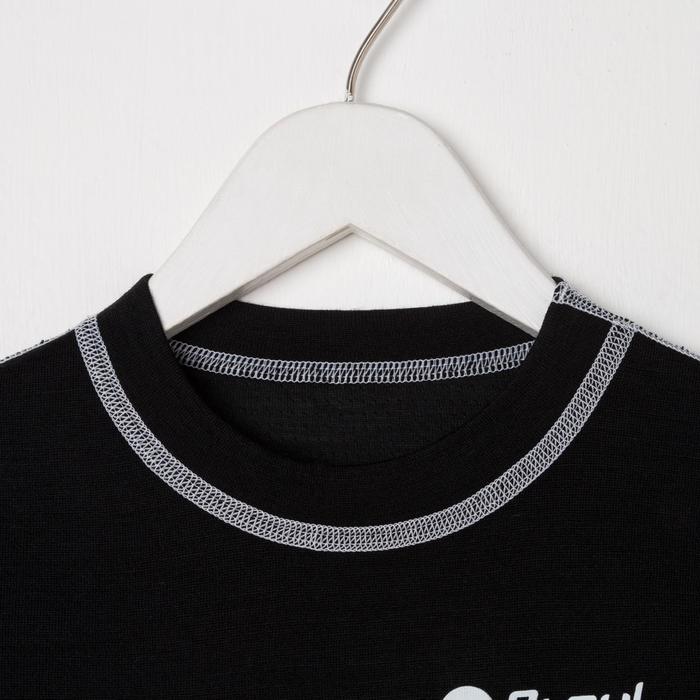 Фуфайка детская, рост 140 см, цвет чёрный/белый