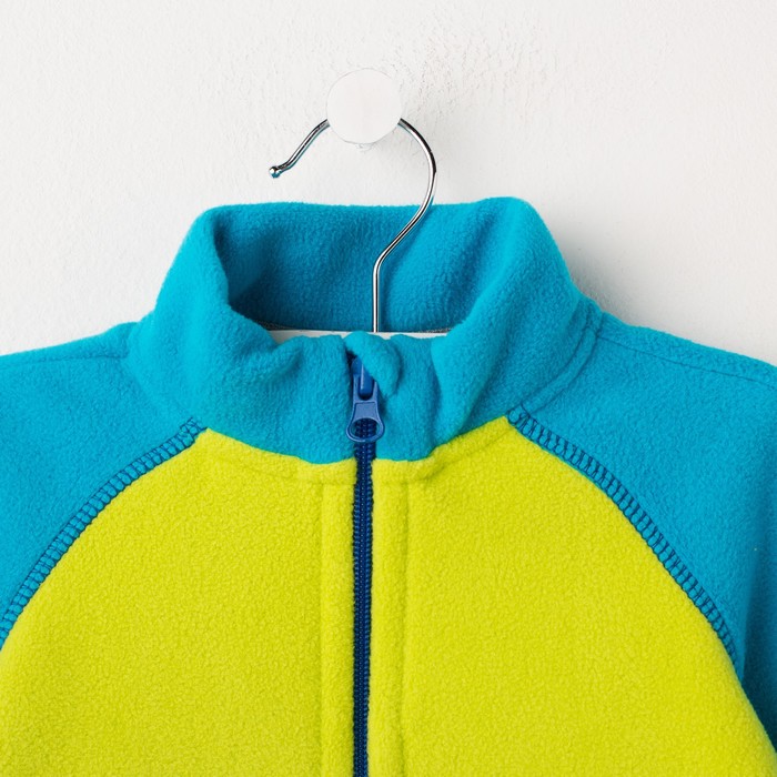 Джемпер флисовый для мальчика, рост 86 см, цвет салатовый