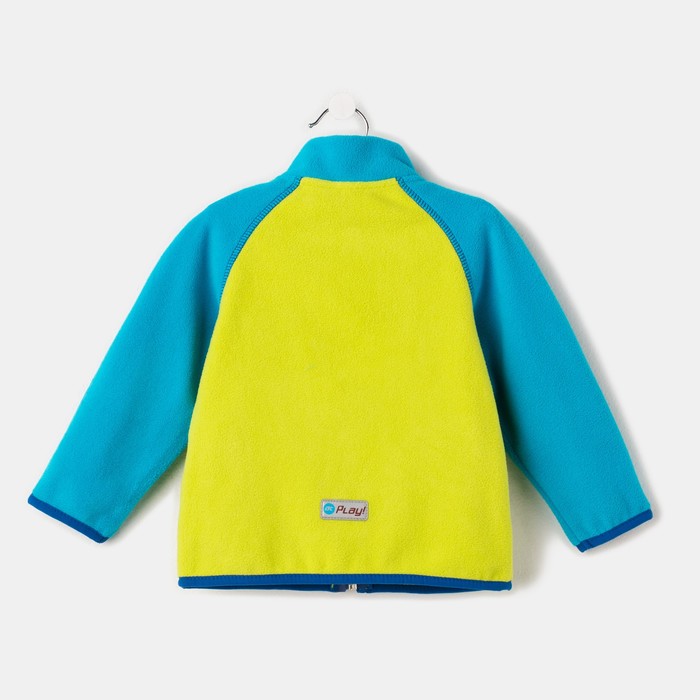 Джемпер флисовый для мальчика, рост 86 см, цвет салатовый