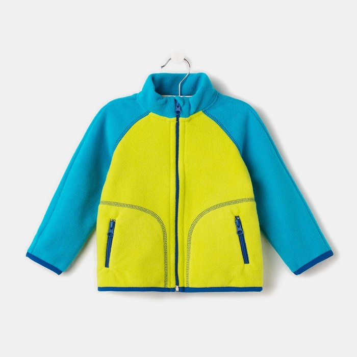 Джемпер флисовый для мальчика, рост 92 см, цвет салатовый