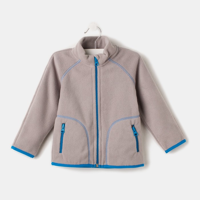 Джемпер флисовый для мальчика, рост 86 см, цвет серый