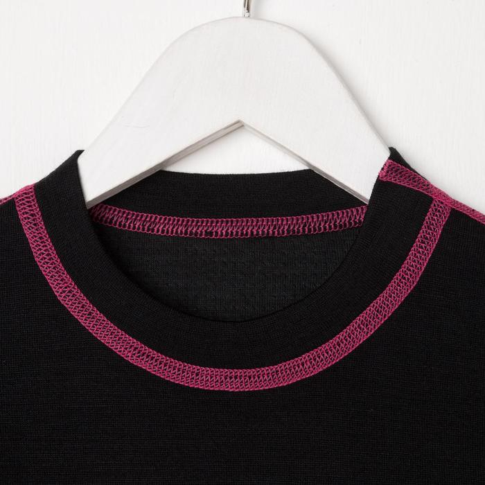 Фуфайка детская, рост 98 см, цвет чёрный/розовый