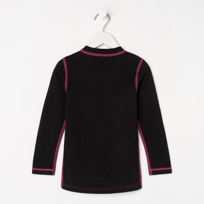 Фуфайка детская, рост 98 см, цвет чёрный/розовый