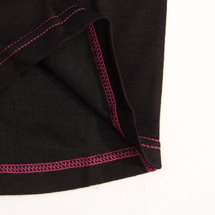 Фуфайка детская, рост 98 см, цвет чёрный/розовый