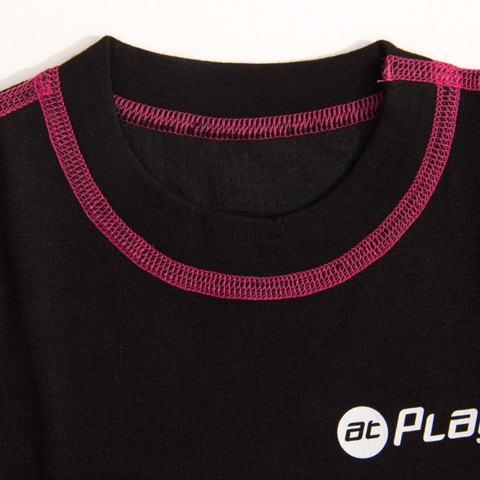 Фуфайка детская, рост 98 см, цвет чёрный/розовый