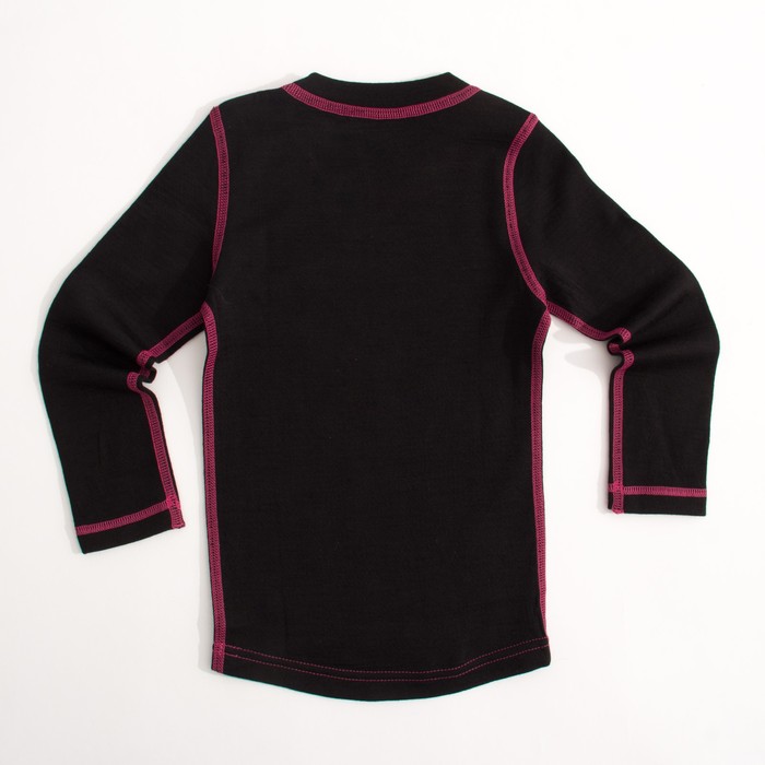 Фуфайка детская, рост 98 см, цвет чёрный/розовый