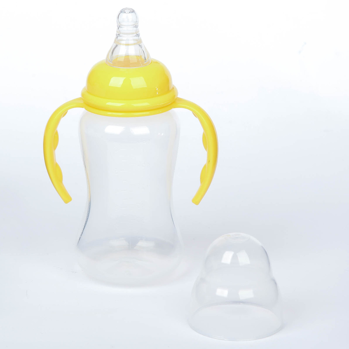 Бутылочка для кормления с ручками, 210 мл, от 0 мес., цвет жёлтый