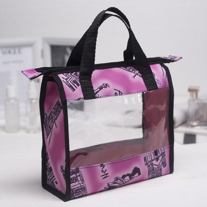 Косметичка банная «Париж», 1 отдел на молнии