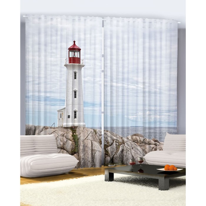 Комплект фотоштор Magic Lady "Маяк", 145 х 265 см - 2 шт, 100% полиэстер