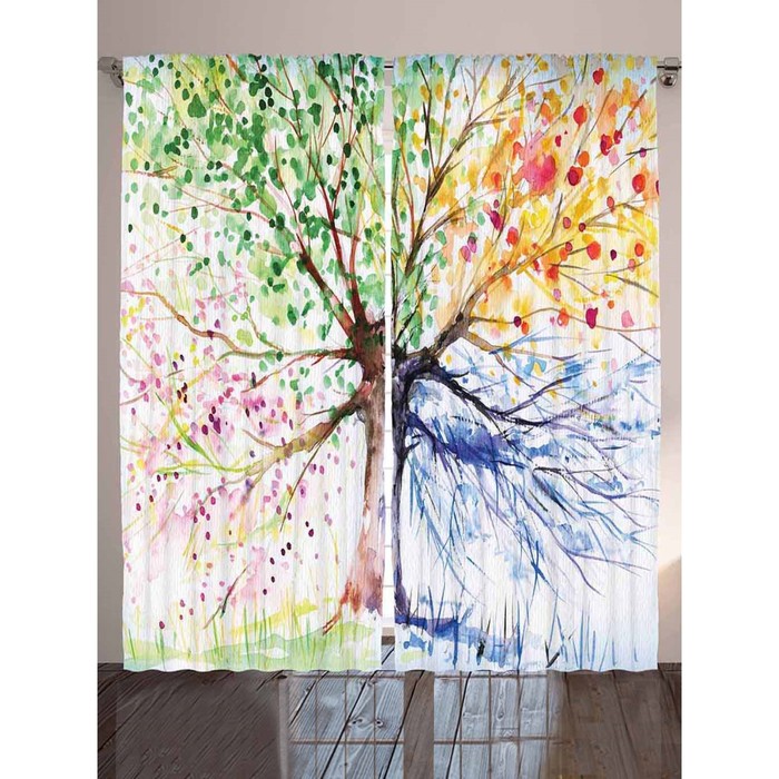 Комплект фотоштор Magic Lady "Зебры", 145 х 265 см - 2 шт, 100% полиэстер