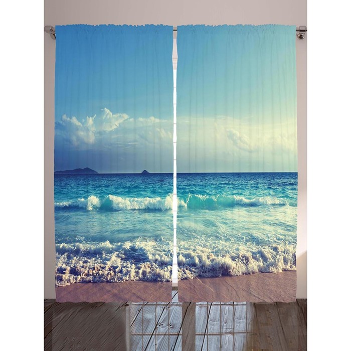 Комплект фотоштор Magic Lady "На берегу", 145 х 265 см - 2 шт, 100% полиэстер