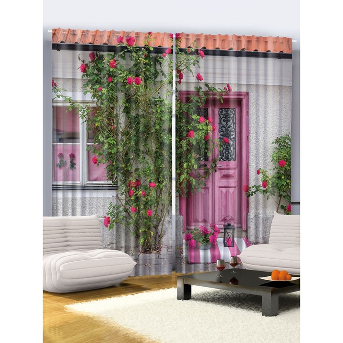 Комплект фотоштор Magic Lady "Пионы на моём пороге", 145 х 265 см - 2 шт, 100% полиэстер