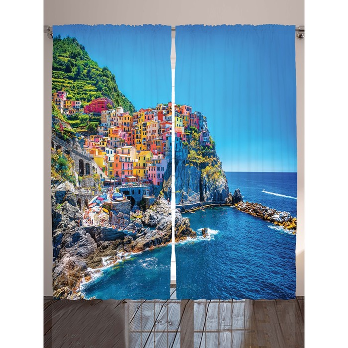 Комплект фотоштор Magic Lady "Город радости и смеха", 145 х 265 см - 2 шт, 100% полиэстер